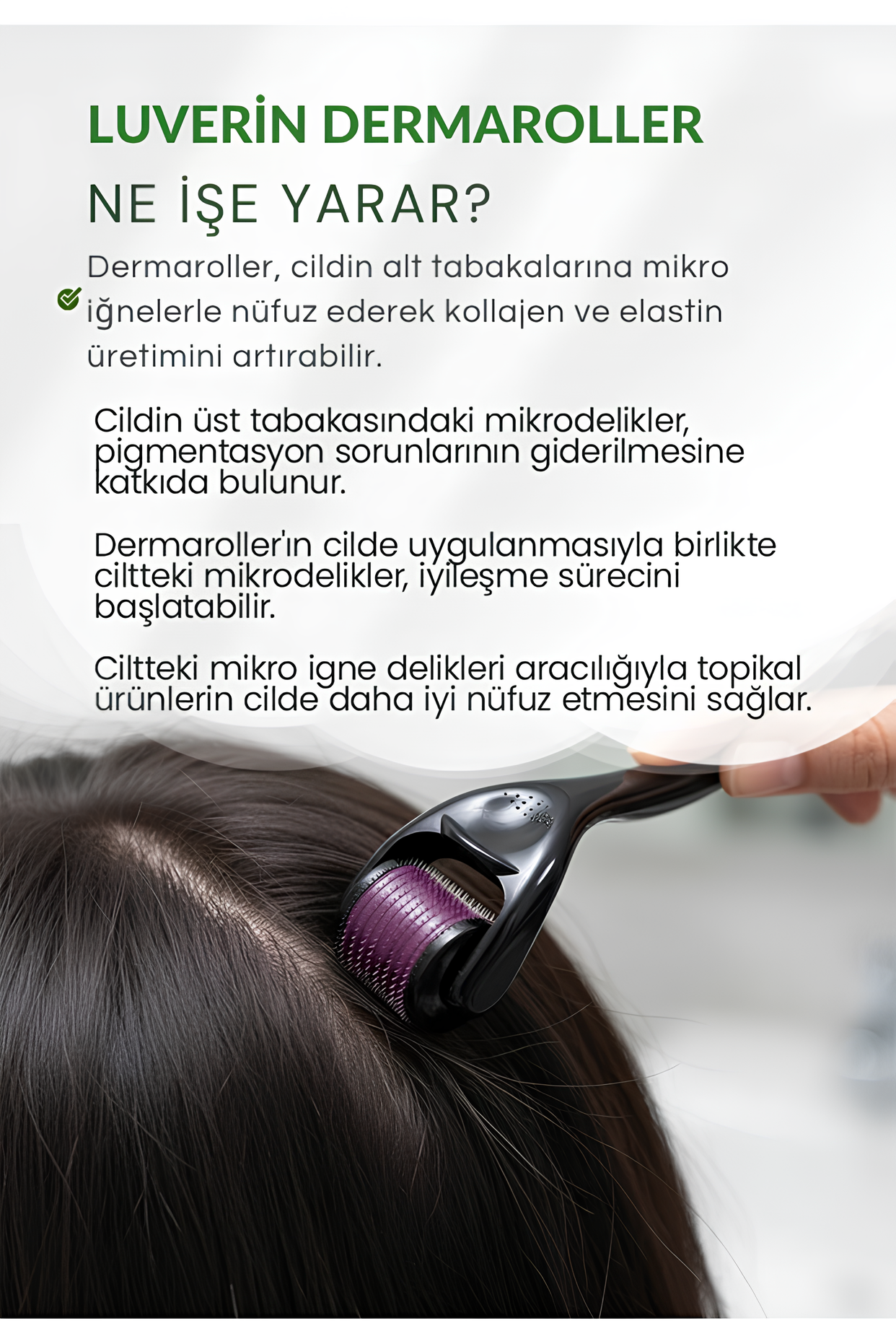 Dermaroller 0.5 Mm Ekonomik – 540 Iğneli Cilt Yenileyici Roller